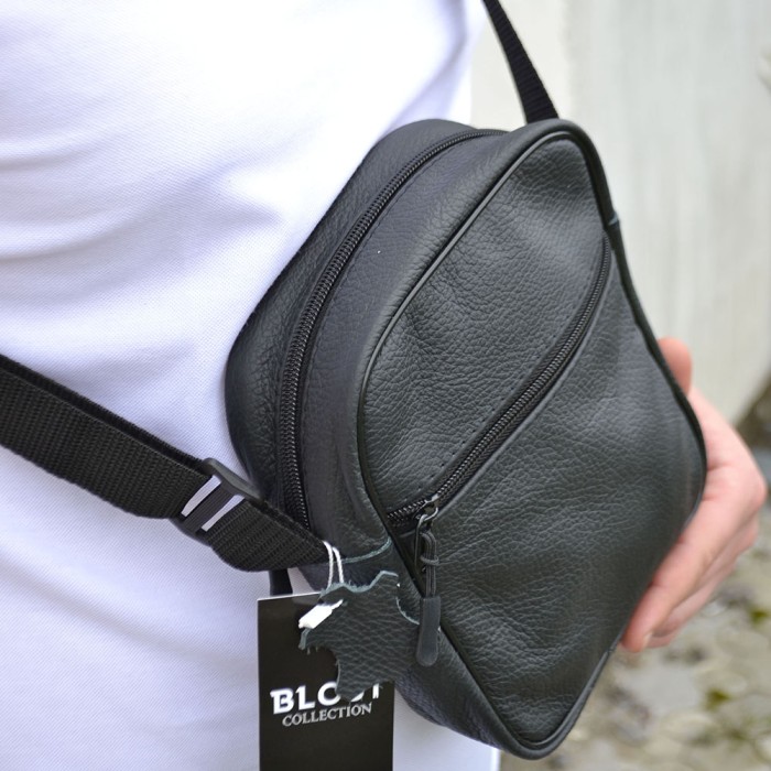 Набір 2 В 1! Сумка + Ліхтар! Якісна чоловіча сумка з натуральної шкіри + Тактичний ліхтар POLICE BL-X71-P50 IY-46