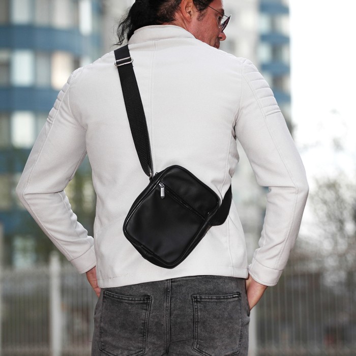 Набір 2 В 1! Сумка + Ліхтар! Якісна чоловіча сумка з натуральної шкіри + Тактичний ліхтар POLICE BL-X71-P50 IY-46