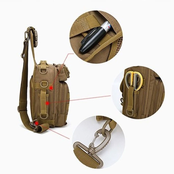 Комплект 2 В 1: армійська сумка + тактичний ліхтар QL-37