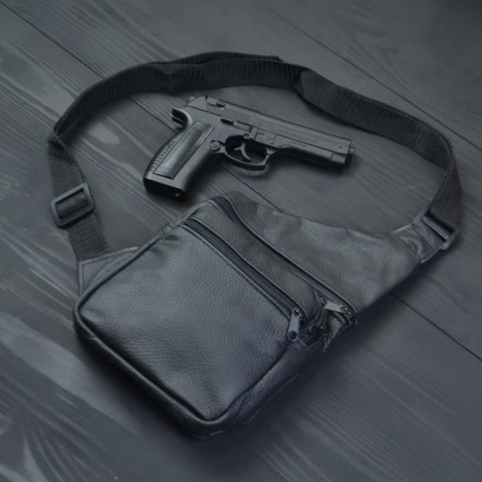 Подарунковий набір 2В1! Сумка шкіряна + професійний ліхтар: TI-226 POLICE BL-X71-P50