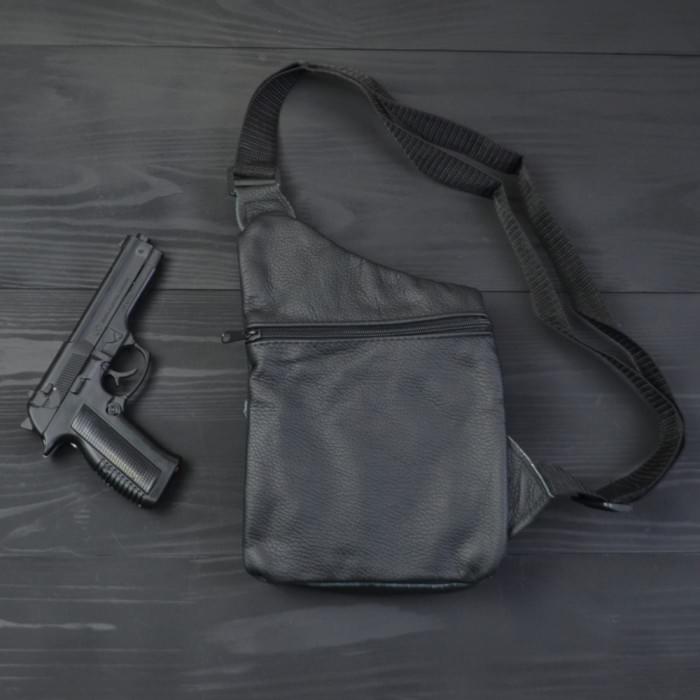 Подарунковий набір 2В1! Сумка шкіряна + професійний ліхтар: TI-226 POLICE BL-X71-P50