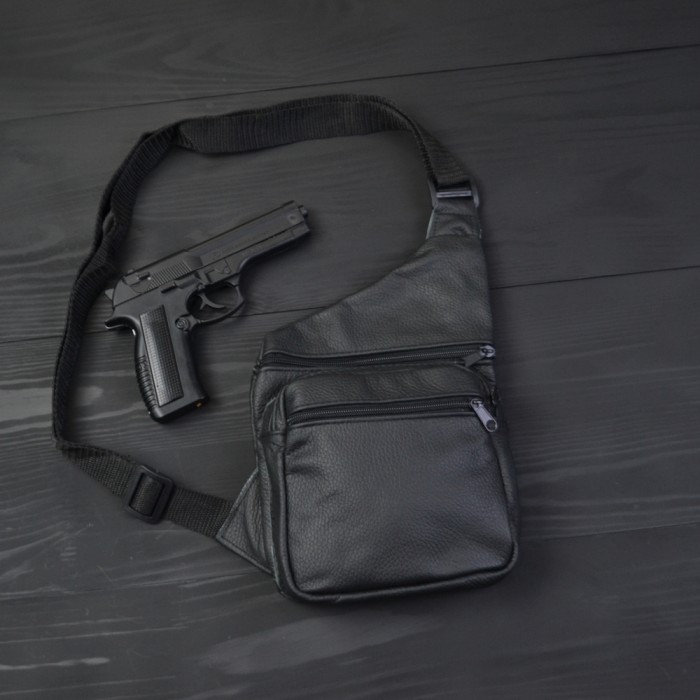 Подарунковий набір 2В1! Сумка шкіряна + професійний ліхтар: POLICE BL-X71-P50 UN-15