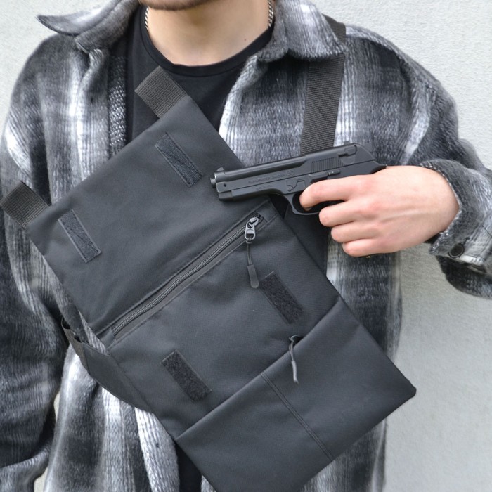 Набір: Сумка з кобурою + ліхтар тактичний POLICE BL-X71-P50 IY-93