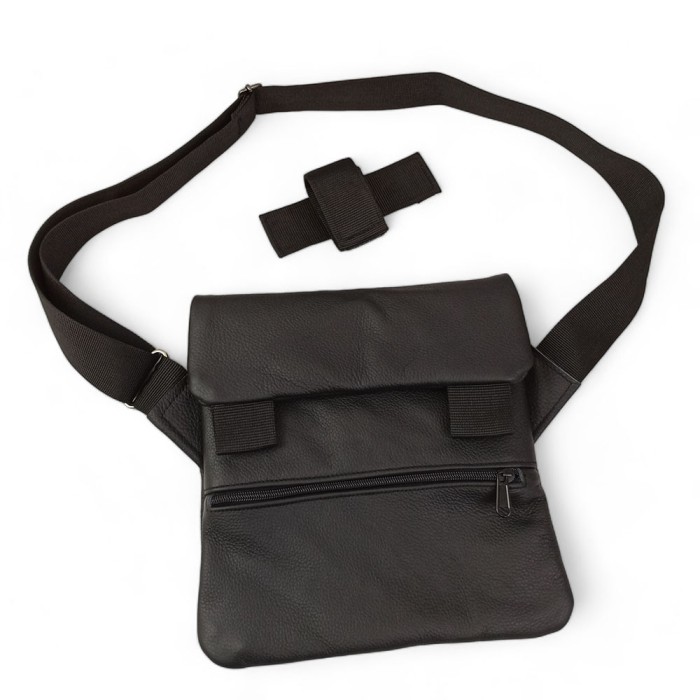 Набір 2В1. Шкіряна сумка з кобурою + ліхтарик професійний POLICE BL-X71-P50 BY-83