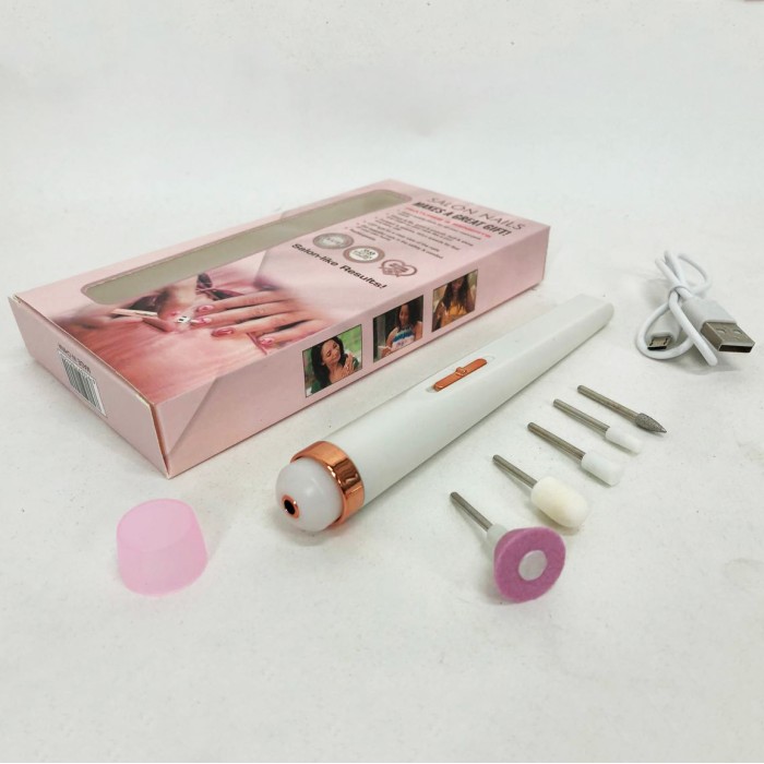 Фрезер для манікюру та педикюру Flawless Salon Nails, фрезер ручний для манікюру Pink