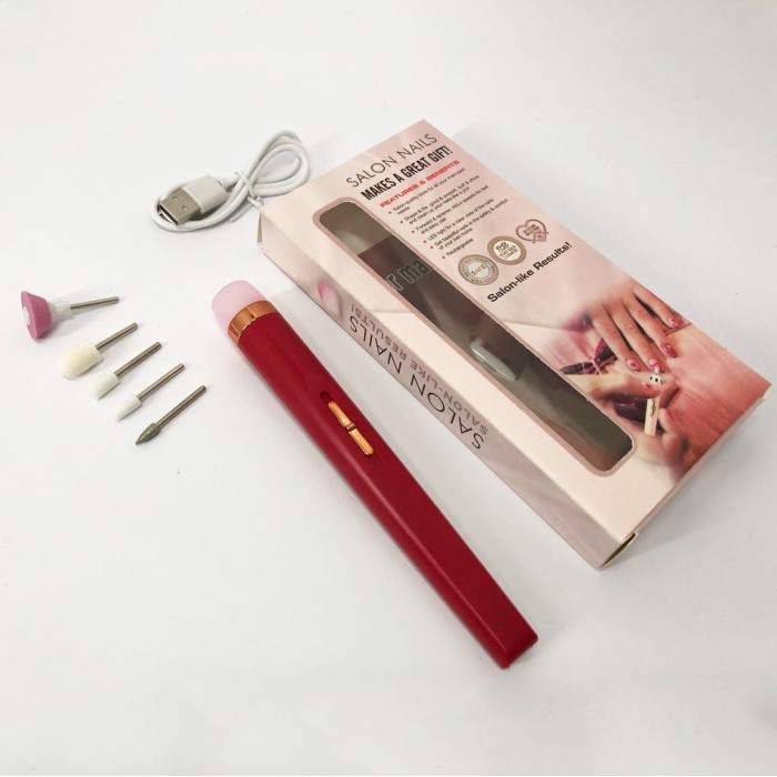 Фрезер для манікюру та педикюру Flawless Salon Nails, машинка для зняття манікюру Red