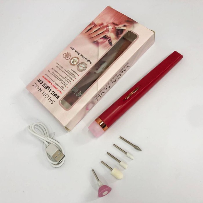 Фрезер для манікюру та педикюру Flawless Salon Nails, машинка для зняття манікюру Red