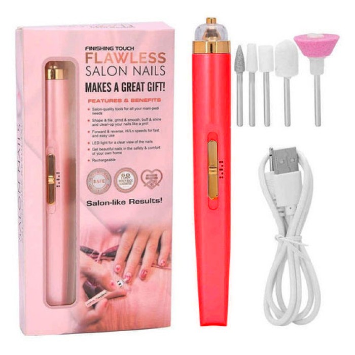 Фрезер для манікюру та педикюру Flawless Salon Nails, машинка для зняття манікюру Red