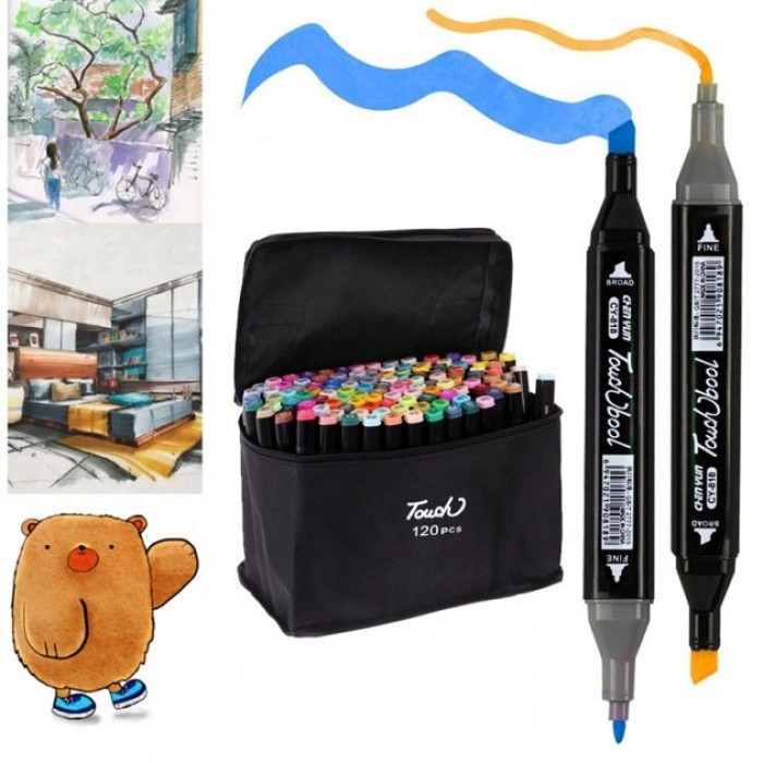 Маркери для рукоділля та творчості, Скетч-маркери сумкою, Набір маркерів для творчих робіт ZD-44