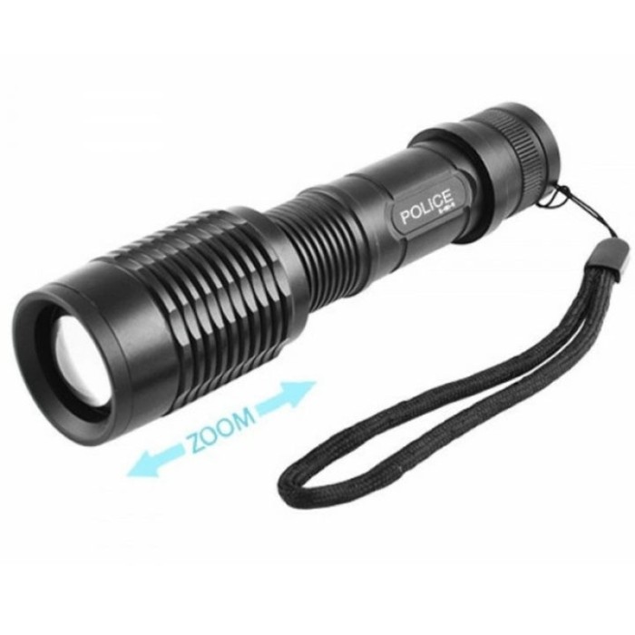 Потужний тактичний ліхтар світлодіодний, LED ліхтар із зарядкою Алюмінієвий 18650 AS-81