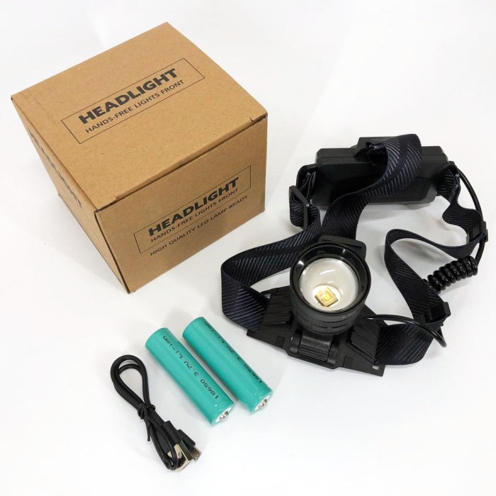 Налобний ліхтар для туризму риболовлі та полювання Bailong BL-8076-2-GT100, Надійний налобний ліхтар PN-27