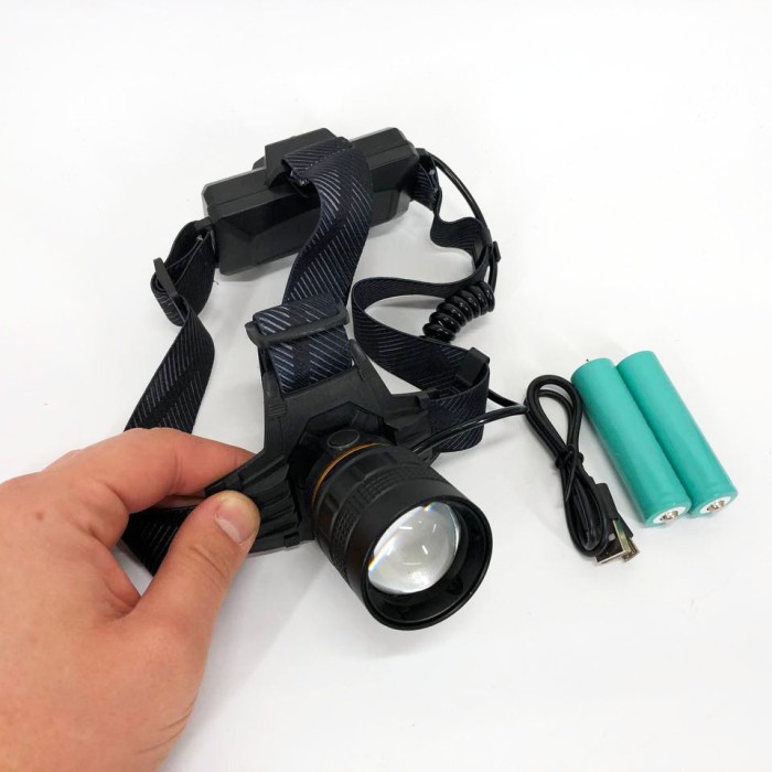 Налобний ліхтар для туризму риболовлі та полювання Bailong BL-8076-2-GT100, Надійний налобний ліхтар PN-27