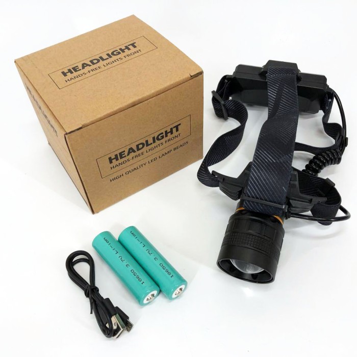 Налобний ліхтар для туризму риболовлі та полювання Bailong BL-8076-2-GT100, Надійний налобний ліхтар PN-27