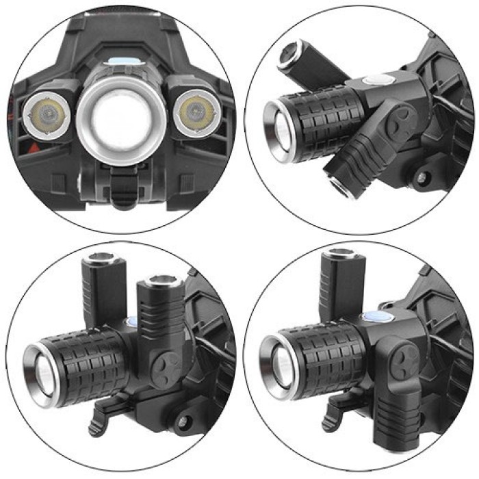 Ліхтар для рятувальників на голову, Перезарядний налобний ліхтар Head Lamp Тактичний на голову BT-89