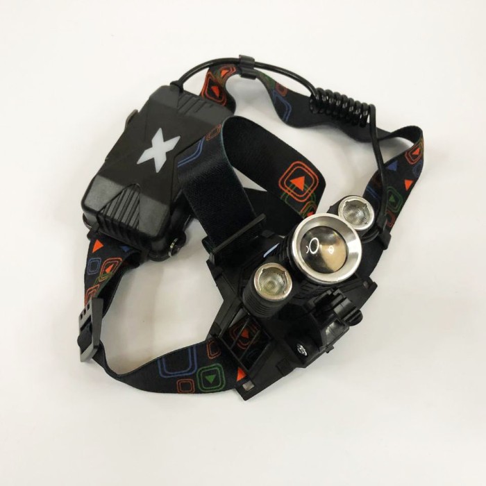 Ліхтар з фіксацією на голові W602-T6-2XPE Bike, Перезарядний налобний ліхтар Head Lamp FE-55