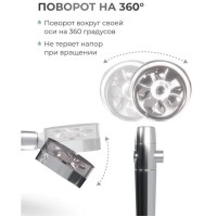 Душова турболейка високого тиску, водозберігаюча насадка для душу з вентилятором з унікальним малюнком води. Колір: срібний