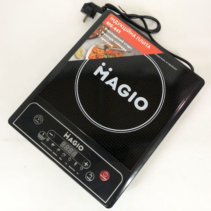 Надійна настільна плита для дому MAGIO, Плита кухонна переносна Професійна індукційна 220 вольт JS-55