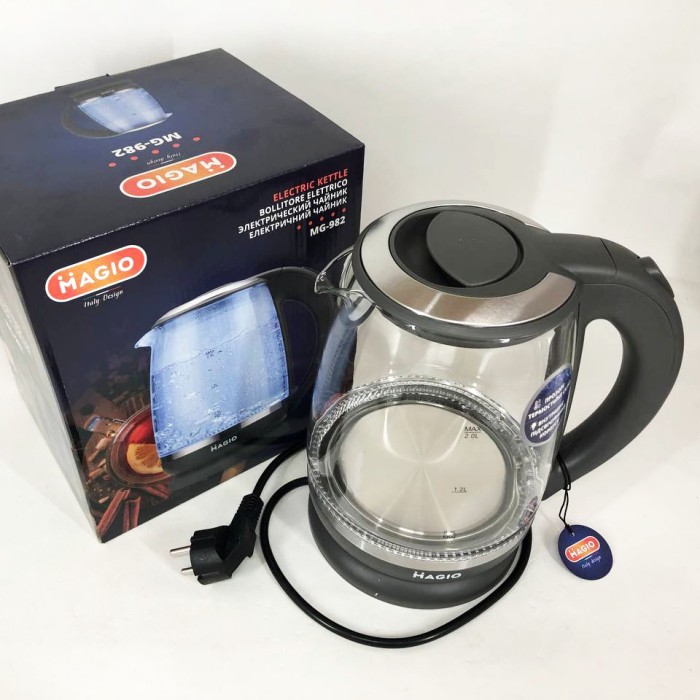 Сучасний чайник з підсвічуванням 2 л Magio MG-982 2200 Вт, Гарний чайник з підсвічуванням OV-59