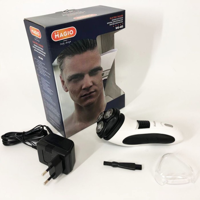 Електробритва для густої бороди MAGIO, Чоловіча бритва на батарейках, Акумуляторна машинка для стрижки VW-50