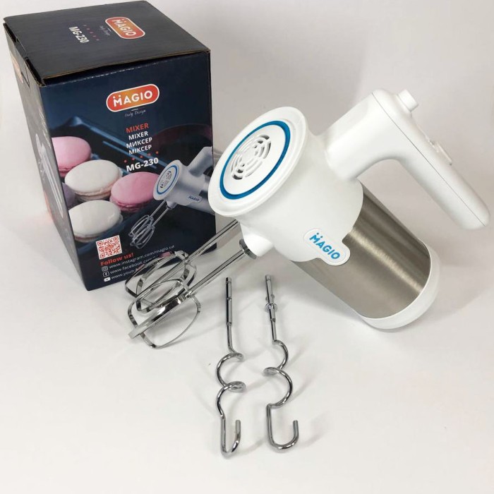 Міксер з нержавіючими насадками Magio, Міксер кухонний ручний для дому Електричний ручний BE-90