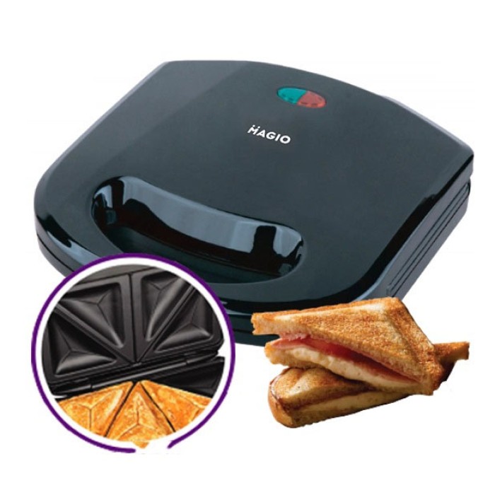 Бутербродниця з антипригарними панелями, Домашня бутербродниця на подарунок KM-43