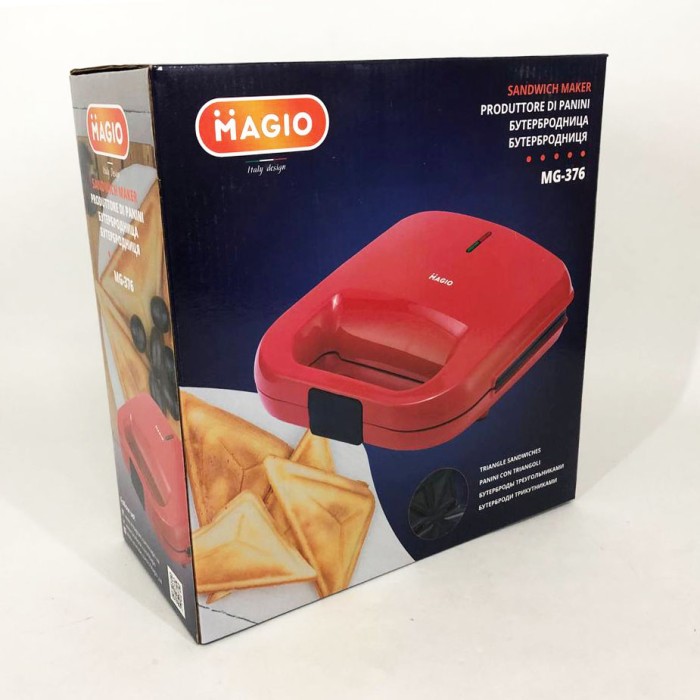 Мультимейкер для бутербродів MAGIO MG-376 750 Вт, Бутербродниця професійна, Сендвічниця побутова EI-39