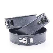 Сталева форма випічки для пирога Con, Форма деко кругла для випічки нержавіюча сталь OZ-51