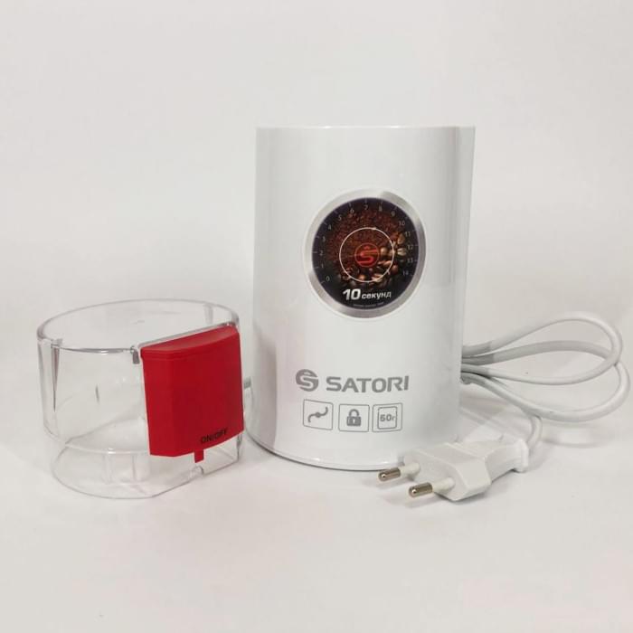 Кавомолка електрична найкраща SATORI SG-1802-RD, Подрібнювач кави, Побутовий подрібнювач LA-766 кавових зерен