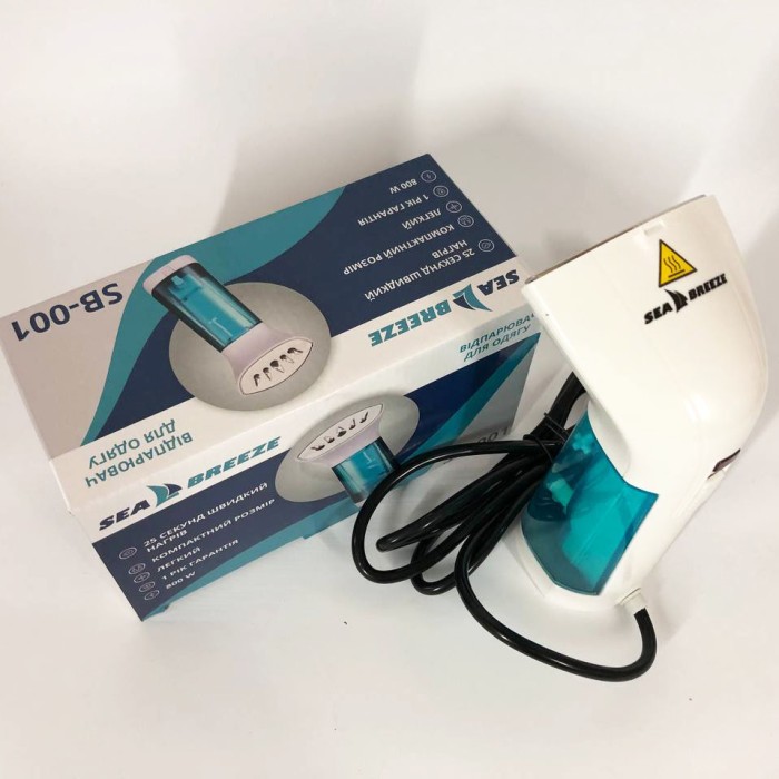Відпарювач портативний SeaBreeze SB-001, парова щітка відпарювач, компактний White