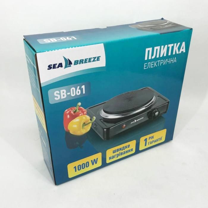 Електронна плита Sea Breeze SB-061 1000 Вт, Одноконфорочна GO-693 індукційна електроплита