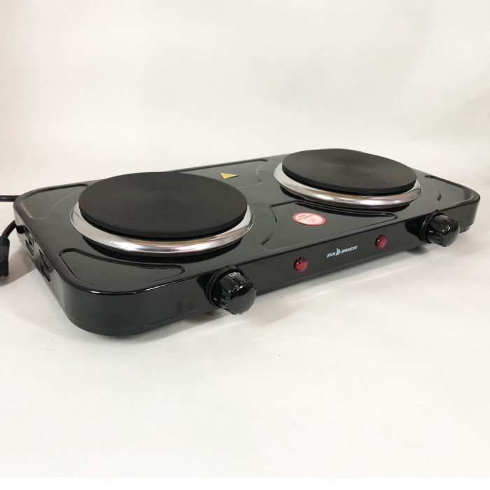 Електроплита з двома електричними конфорками, Компактна електронна плитка, Міні електроплита BP-16