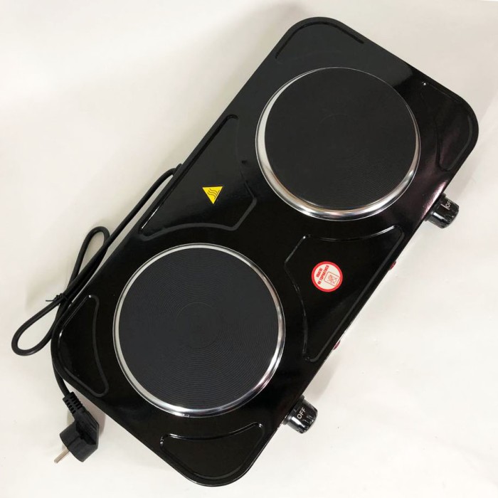 Електроплита з двома електричними конфорками, Компактна електронна плитка, Міні електроплита BP-16