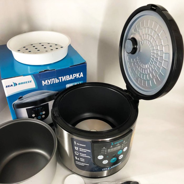 Бюджетна мультиварка SeaBreeze SB-044 900 Вт, Мультиварка пароварка якісна, Мультиварка UQ-234 5 літрів