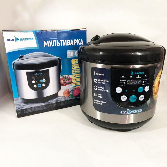 Бюджетна мультиварка SeaBreeze SB-044 900 Вт, Мультиварка пароварка якісна, Мультиварка UQ-234 5 літрів
