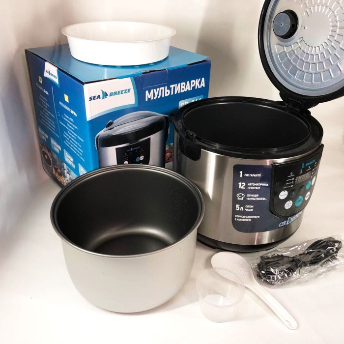 Електронні мультиварки рисоварки SeaBreeze, Мультиварка для приготування їжі, Мультиварки 5 літрів KM-19