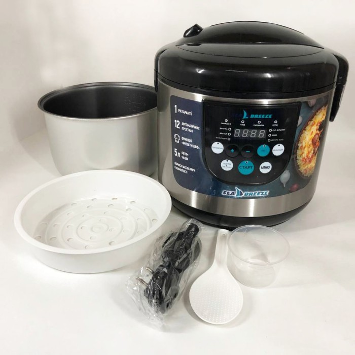 Електронні мультиварки рисоварки SeaBreeze, Мультиварка для приготування їжі, Мультиварки 5 літрів KM-19