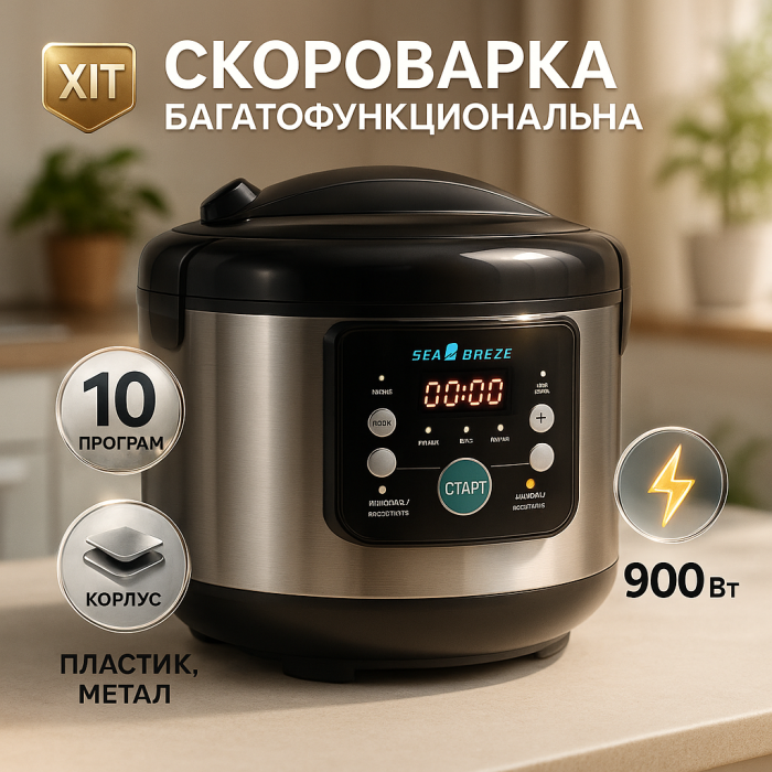 Мультиварка пароварка скороварка для будинку, Бюджетна мультиварка для кухні 5 літрів JW-91