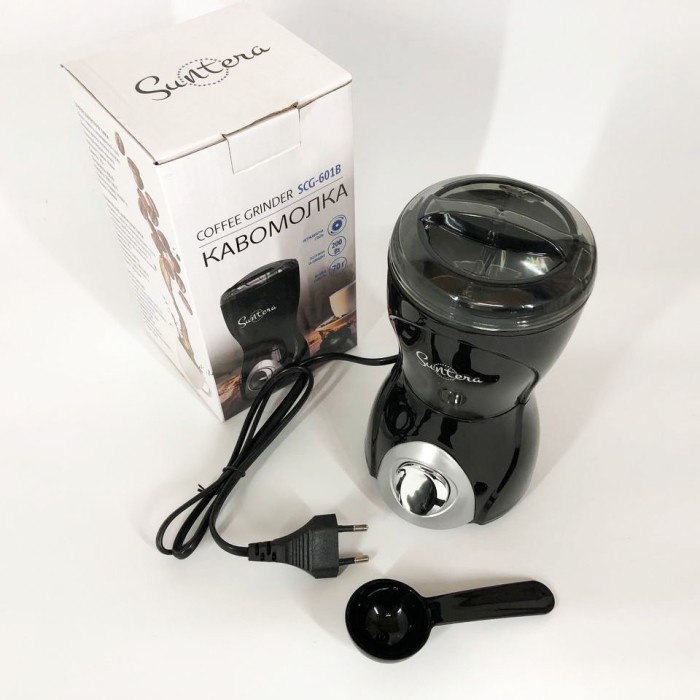 Кавомолка з функцією подрібнення зерен для лате Suntera SCG-601B 200 Вт, Роторна кавомолка ножова GM-56