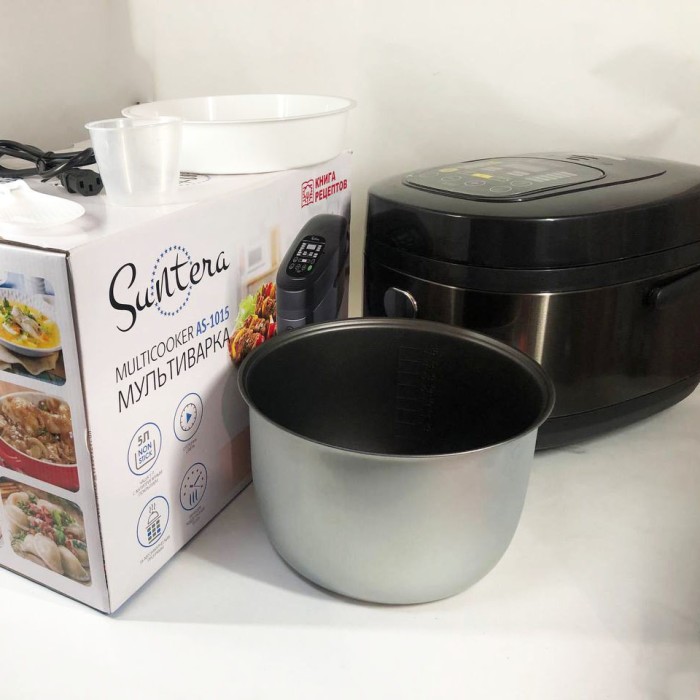 Мультиварка пароварка скороварка якісна Suntera AS-1015 5 л 900 Вт, Багатофункціональна мультиварка YV-42