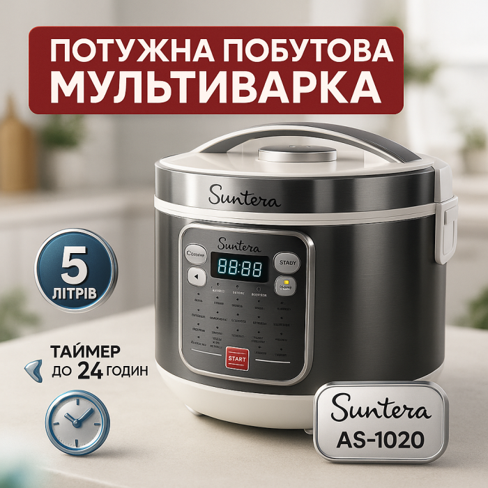 Мультиварка 5 л, Якісна мультиварка, Кашеварки, Скороварка 5л для приготування їжі QI-40