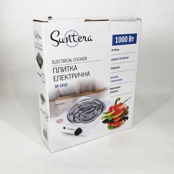 Побутова настільна плита для дому Suntera SP-1910 1000 Вт, Електроплита настільна KY-711 від мережі