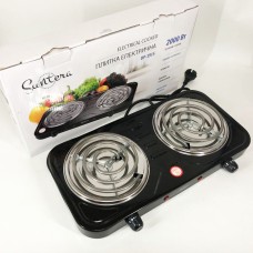 Настільна потужна електрична плита на 2 конфорки, Кухонна плита електро для кухні MU-96