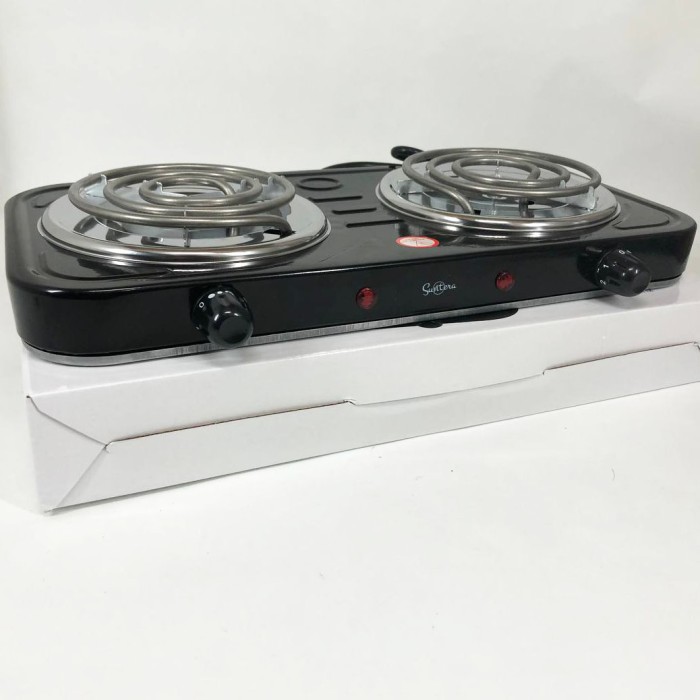 Двоконфорочна дискова електроплита, Плита електрична настільна електроплитка, Дискова плита для дому NT-77