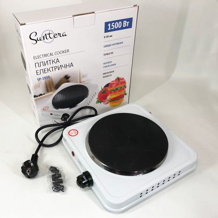 Маленька електроплита настільна, Кухонна електроплита настільна одноконфорочна, Дискова плита для дому ZJ-15