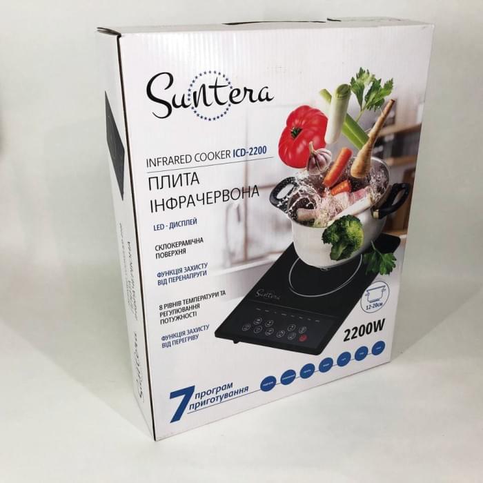 Електроплита 1 комфорка Suntera ICD-2200, 2200 Вт, Настільна електроплита зручна, NY-855 Плита кухонна