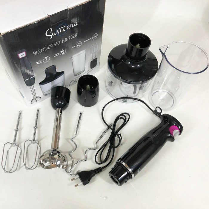 Побутовий потужний подрібнювач продуктів Suntera HB-702B 800 Вт, Портативний блендер для смузі OE-23