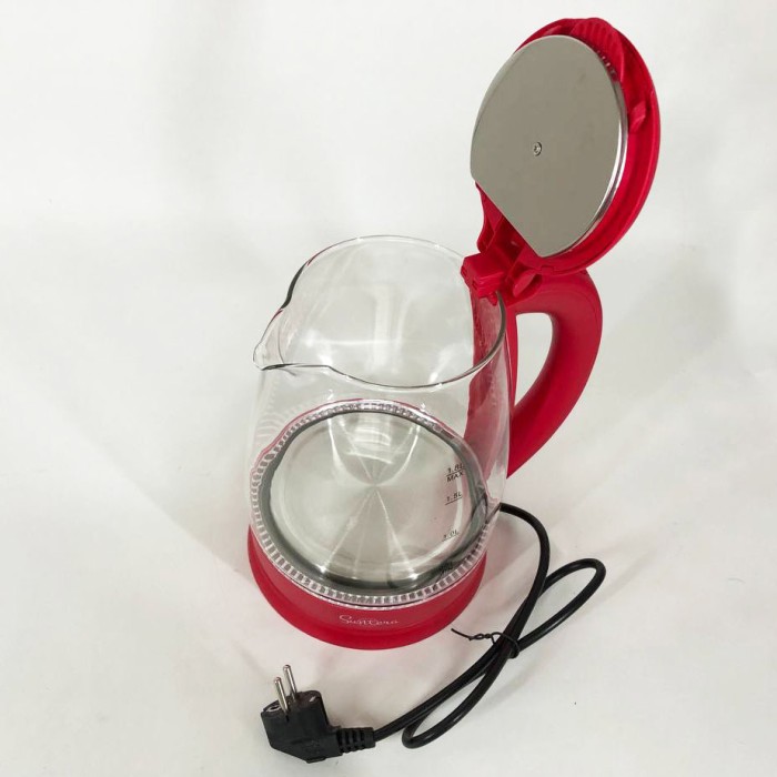 Потужний електричний чайник від розетки, Електрочайник відмінний, Ел чайник скляний з підсвічуванням HQ-98