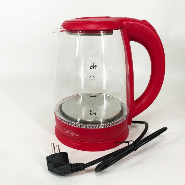 Потужний електричний чайник від розетки, Електрочайник відмінний, Ел чайник скляний з підсвічуванням HQ-98