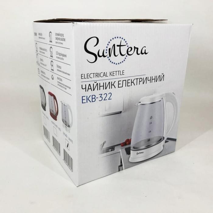 Електрочайник з led підсвічуванням Suntera EKB-322W 1500 Вт 1.8 л, TZ-132 Електрочайник зручний