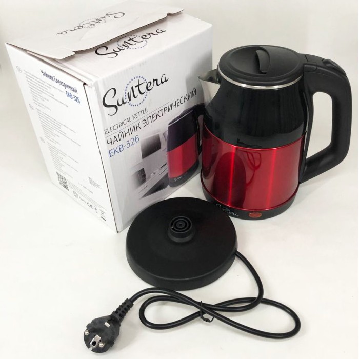 Чайник металевий для дому Suntera, Електричний чайник з автовідключенням Електричний безшумний QA-20